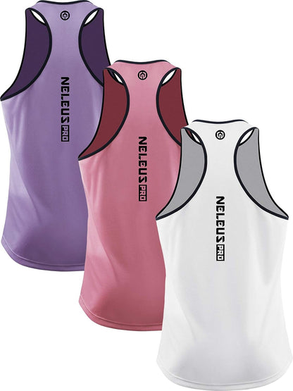 Men'S 3 Pack Dry Fit Y-Back Muscle Tank Workout Gym Shirt